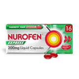 Nurofen Express Pain Relief 200mg Liquid Capsules Ibuprofen x16 GOODS ASDA   