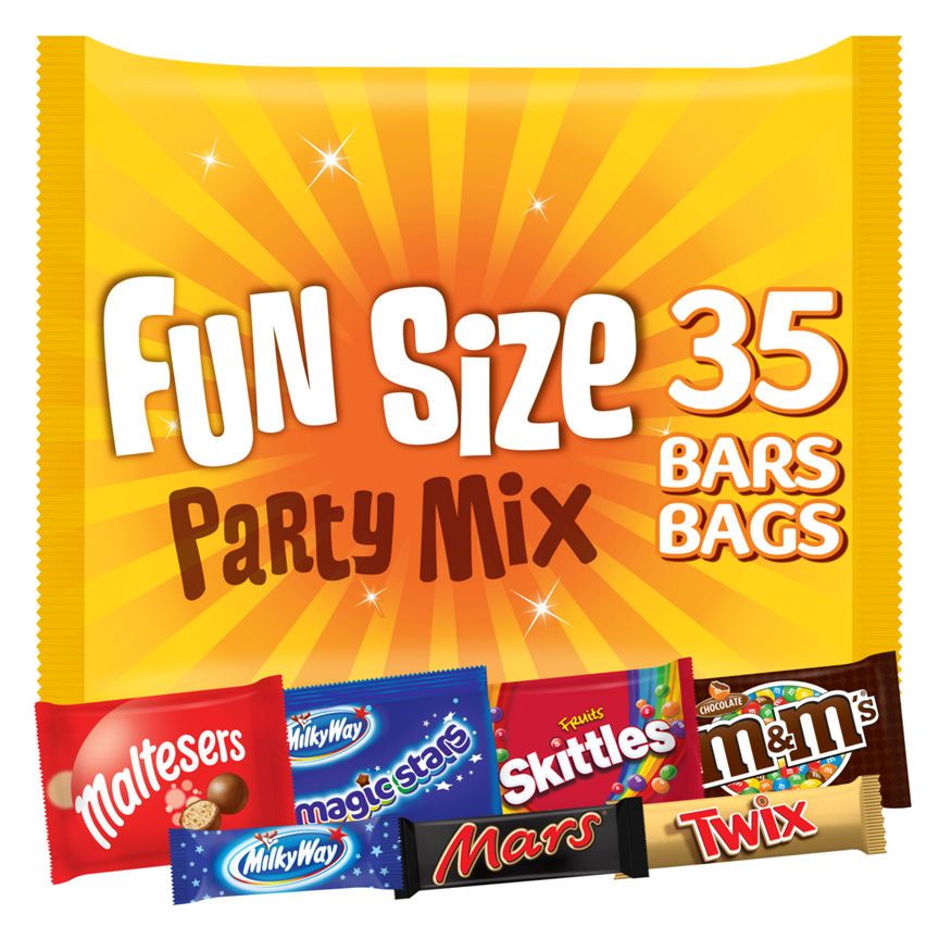 Mars ,Maltesers, M&M's, Twix & More Fun Size Milk Chocolate Party Bags Multipack