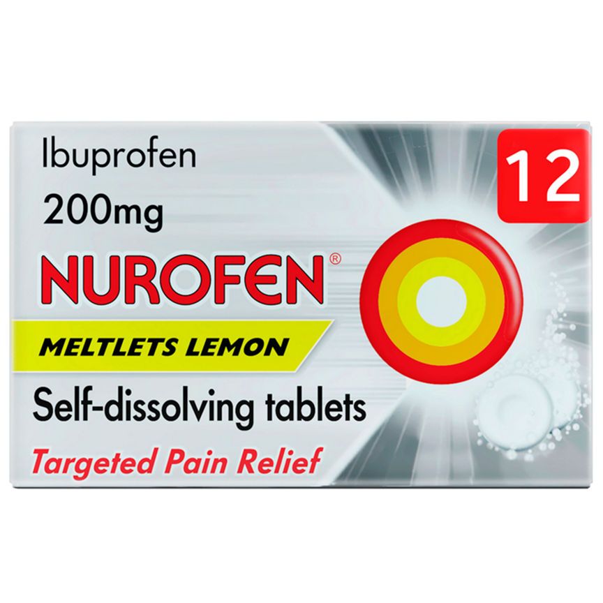 Nurofen Meltlets Self-Dissolving Ibuprofen Lemon Tablets