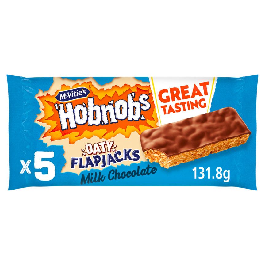 McVitie's Hobnobs 5 Flapjacks Topped with Milk Chocolate GOODS ASDA   