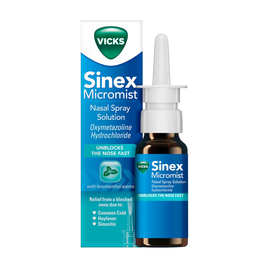 Vicks Sinex Micromist Decongestant Nasal Spray For Blocked Nose GOODS ASDA   