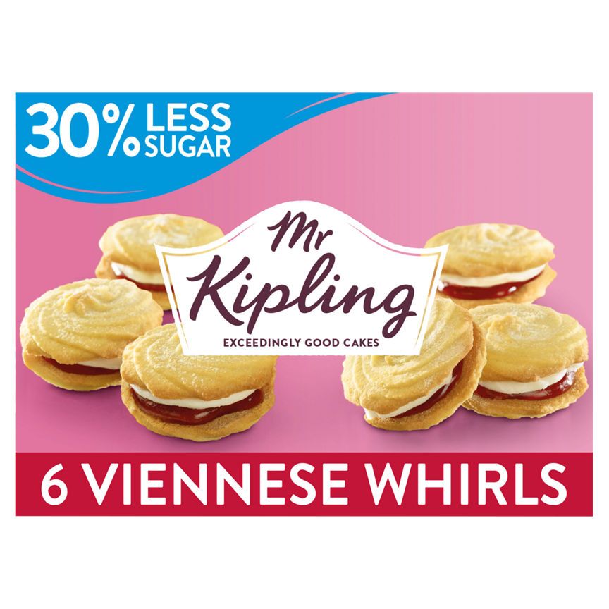 Mr Kipling Reduced Sugar Viennese Whirls Cakes