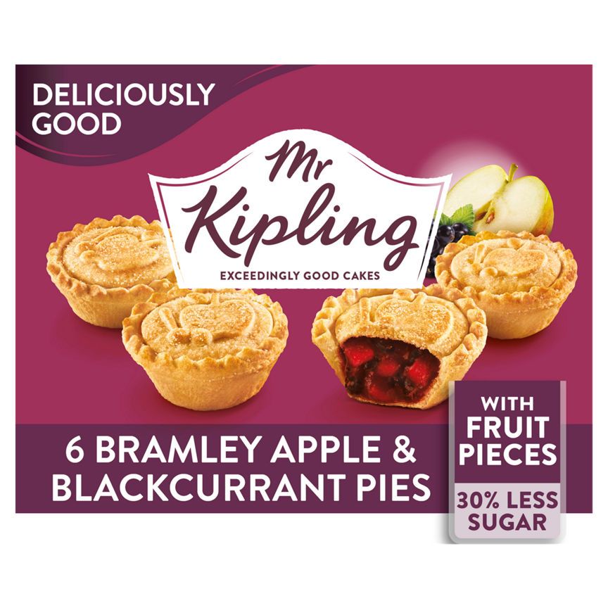 Mr Kipling 6 Bramley Apple & Blackcurrant Pies