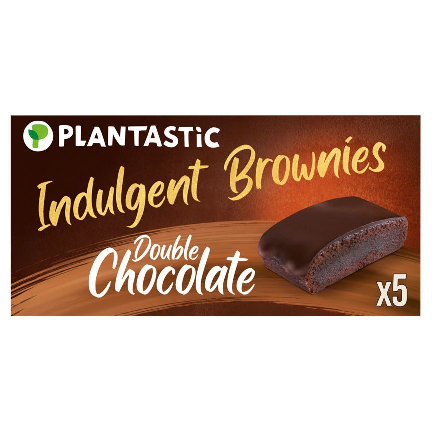 Plantastic 5 Indulgent Brownies Double Chocolate GOODS ASDA   