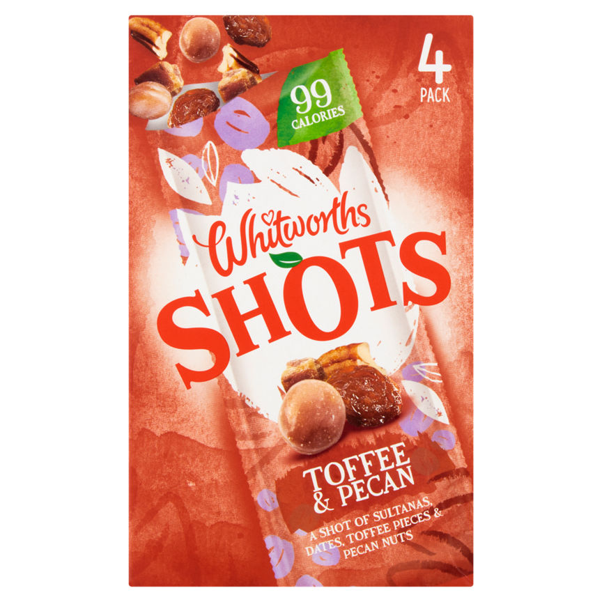 Whitworths Toffee & Pecan Shots 4 Pack GOODS ASDA   