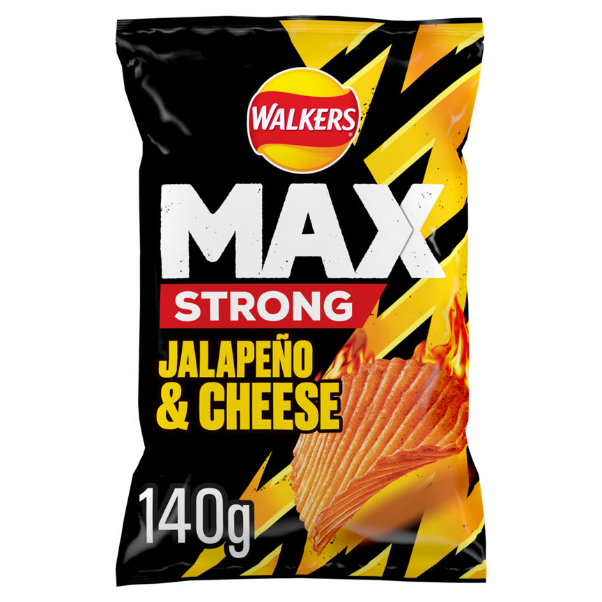 Walkers Max Strong Jalapeño & Cheese Sharing Crisps GOODS ASDA   