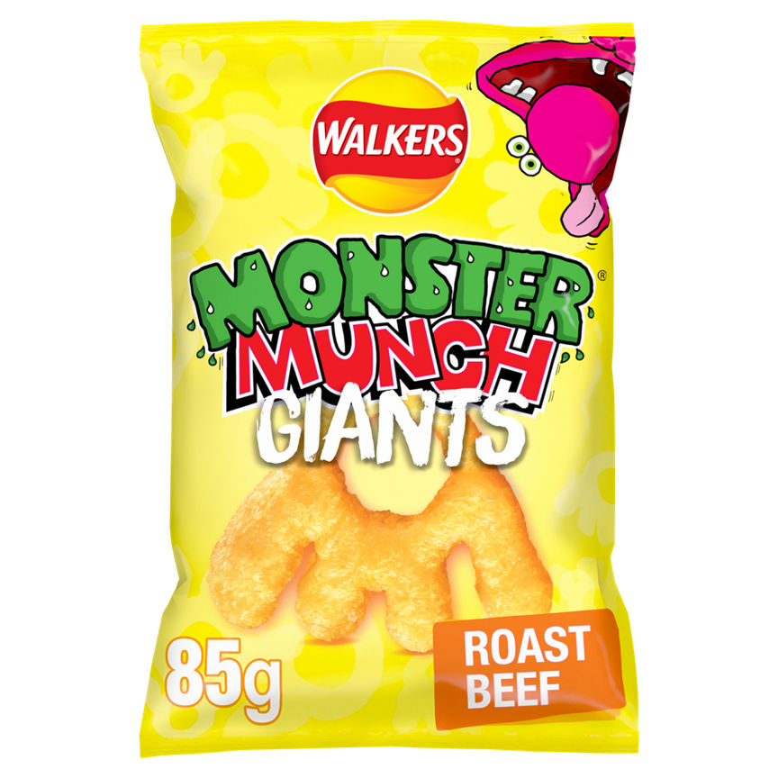 Walkers Monster Munch Giants Roast Beef Crisps Sharing Bag GOODS ASDA   