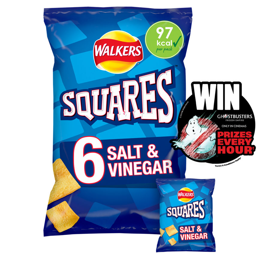 Walkers Squares Salt & Vinegar Multipack Crisps GOODS ASDA   