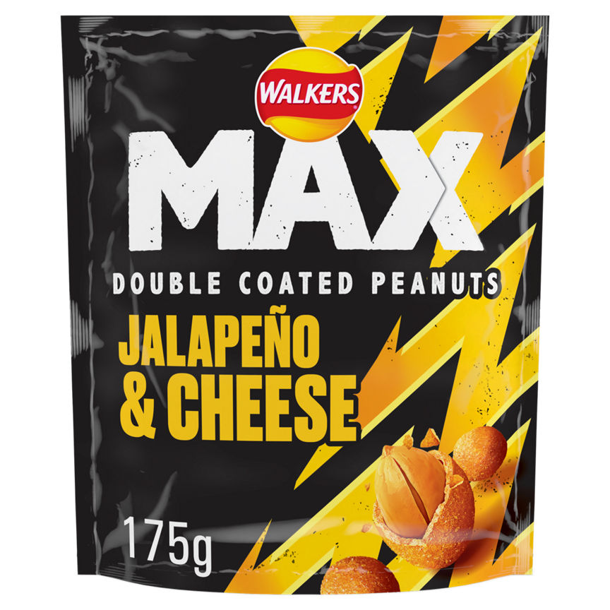 Walkers Max Strong Jalapeño & Cheese Sharing Double Coated Peanuts