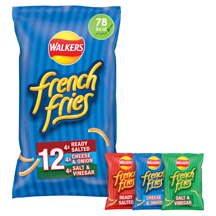 Walkers French Fries Variety Multipack Snacks Crisps 12x18g GOODS ASDA   