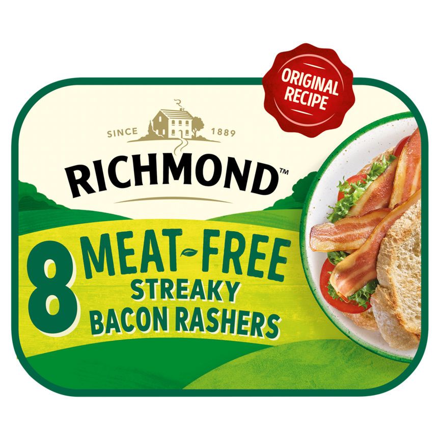 Richmond 8 Vegan Meat Free Streaky Bacon Rashers GOODS ASDA   