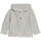 MS Hooded Chunky Cardigan 6-9 Months Grey Marl