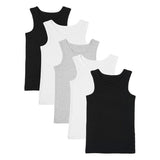 MS Boys Pure Cotton Vests 3-4 Years Black Mix