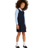 MS Girls Crease Resistant School Pinafores 10-11 Years Navy