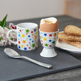 KitchenCraft Brights Stars Porcelain Egg Cup