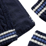 M&S Kids Cable Hat Scarf and Mittens Set, 6-13 Years, Navy