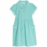 M&S Cotton Gingham School Dress, 3-4 Years, Green