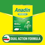 Anadin Original Aspirin  Caffeine Pain Relief Tablets