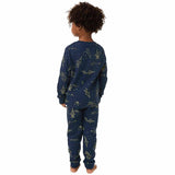 MS Space Printed Waffle PJ 2-3 Years Navy