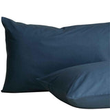 M&S Cotton Rich Bedding Set, Super King Size Navy
