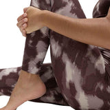 M&S Womens Go Balance Printed Wrap Waist Yoga Leggings, 16, Chocolate