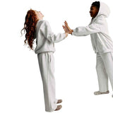 M&S Girls Wide Leg Cotton Rich Joggers, 8-9 Y, Grey Marl