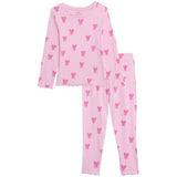 MS Heart Stem Rib PJ 3-4 Years Pink Mix