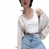 M&S Womens, Cotton Rich Ribbed Slim Fit Vest Top, size 18, Soft White