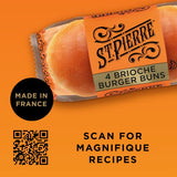 St Pierre 4 Sliced Brioche Burger Buns