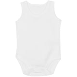 MS Baby Cotton Sleeveless Bodysuits White 12-18 Months