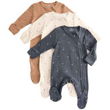 M&S Heart Sleepsuit, 0-3 Months, Pewter