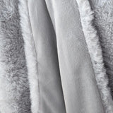 Catherine Lansfield Glamour Fur Throw Silver