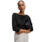 M&S Womens Pure Cotton Slim Fit Top, Size 12, Black