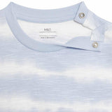 MS Girls Pure Cotton Tie Dye Jersey Dress 12-18 Months Blue