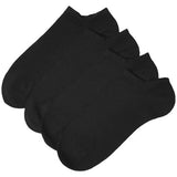 MS Womens Collection Sumptuously Soft Trainer Liners 5 Pack 3-5 Black