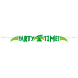 Blue & Green Dinosaur Party Time Banner 5ft