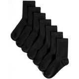 MS Boys Ankle School Socks Shoe Size 85-12 Black