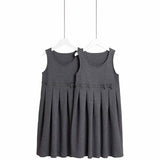 MS Girls Jersey Bow School Pinafores 11-12 Years Grey