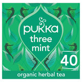 PUKKA Organic Three Mint Tea with Peppermint 40 Herbal Tea Bags