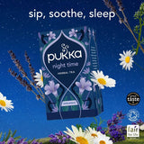 Pukka Organic Night Time Herbal Tea With Chamomile 20 Compostable Tea Bags