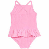 MS Girls Floral Textured Frill Swimming Costume 4-5 Years Pink