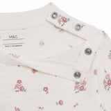 MS Jersey Ditsy Floral Dress 9-12 Months Cream
