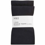 MS Girls Denier School Tights 13-14 Years Black
