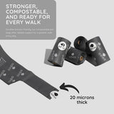 Adios Compostable Dog Poo Bags with Handle Grey