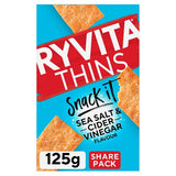 Ryvita Snack It Thins Sea Salt  Cider Vinegar Flatbread Snacks