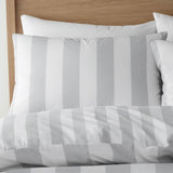 Catherine Lansfield Cove Stripe Single Duvet Set Silver