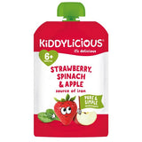 Kiddylicious Strawberry Spinach  Apple Pouch Snack Baby Food 6 months