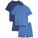 MS Acid Wash Pyjamas 10-11 Years Blue