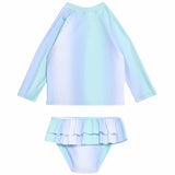 MS Girls Frozen long sleeve swimming tankini 3-4 Years Blue