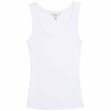 M&S Womens, Cotton Rich Ribbed Slim Fit Vest Top, size 18, Soft White